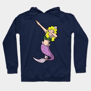 blonde dabbing mermaid Hoodie